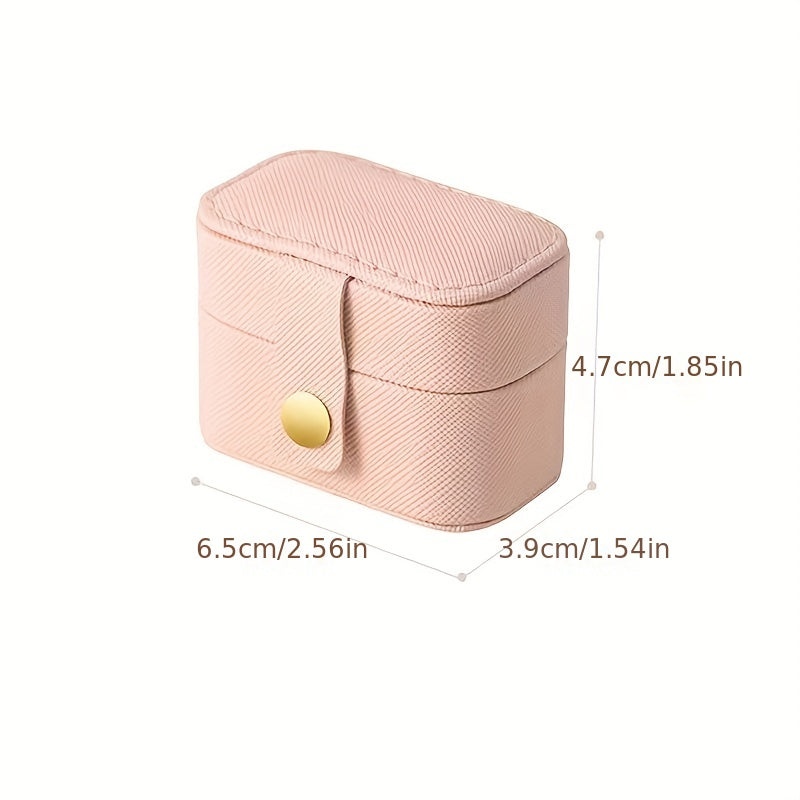 Mini Pink Ring Storage Box With Grids