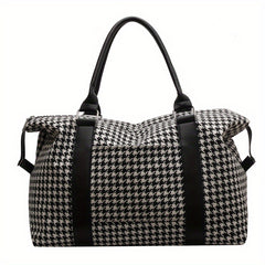 Houndstooth Pattern Travel Bag Large Capacity Duffle Bag