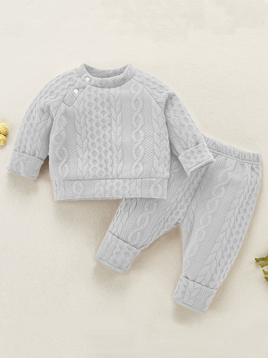 Toddler Baby Long Sleeve Sweatshirt & Pants Set
