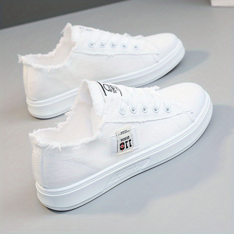 Women's Canvas Shoes Causal Lace Up Outdoor Shoes Lightweight