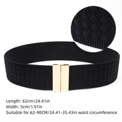 Elastic Belt Metal Vintage Style Belt For Dress Shirt Business Party