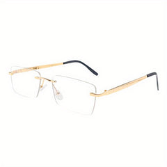 Men's Light Blocking Frameless Computer Reading Glasses