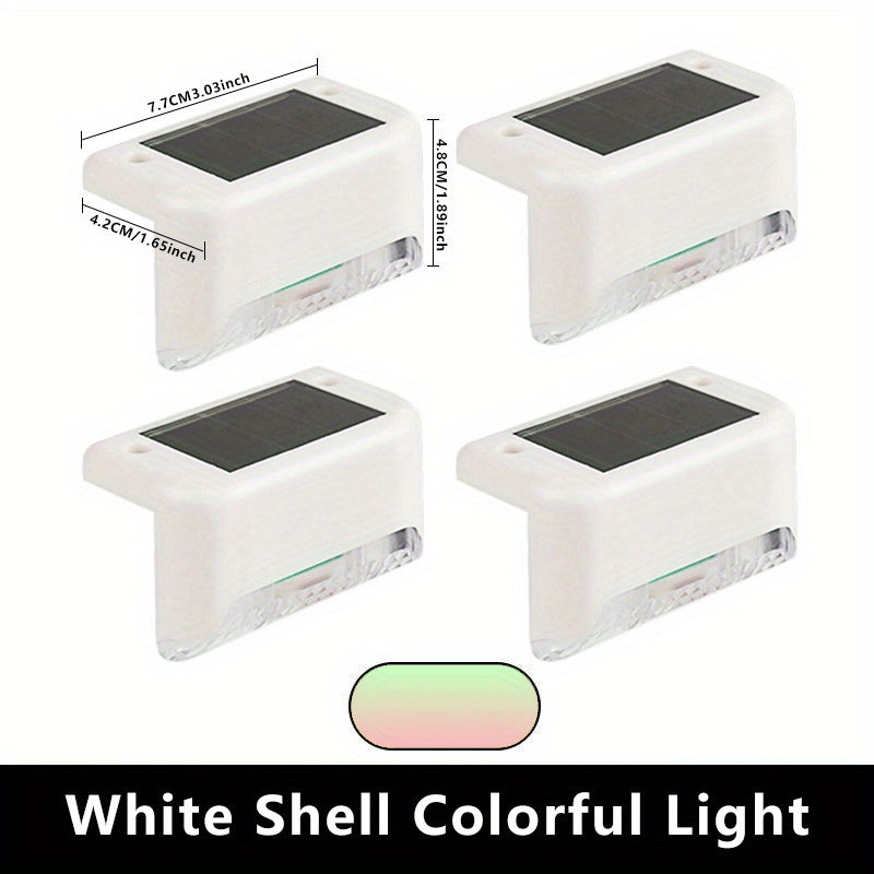 Outdoor Solar Deck Lights Waterproof LED Solar Lights for Stairs Steps Fences