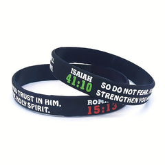 4pcs Greek Quotes Silicone Bracelet