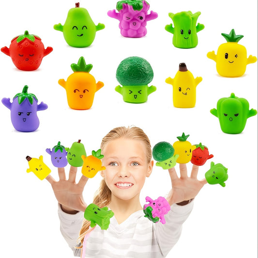 5pcs Kids Animal Finger Puppet Toy Set - Lion Elephant Bear Hand Puppet