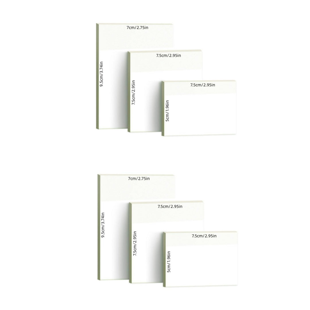 150 300 Sheets Transparent Sticky Notes 3 Sizes School Office Supplies