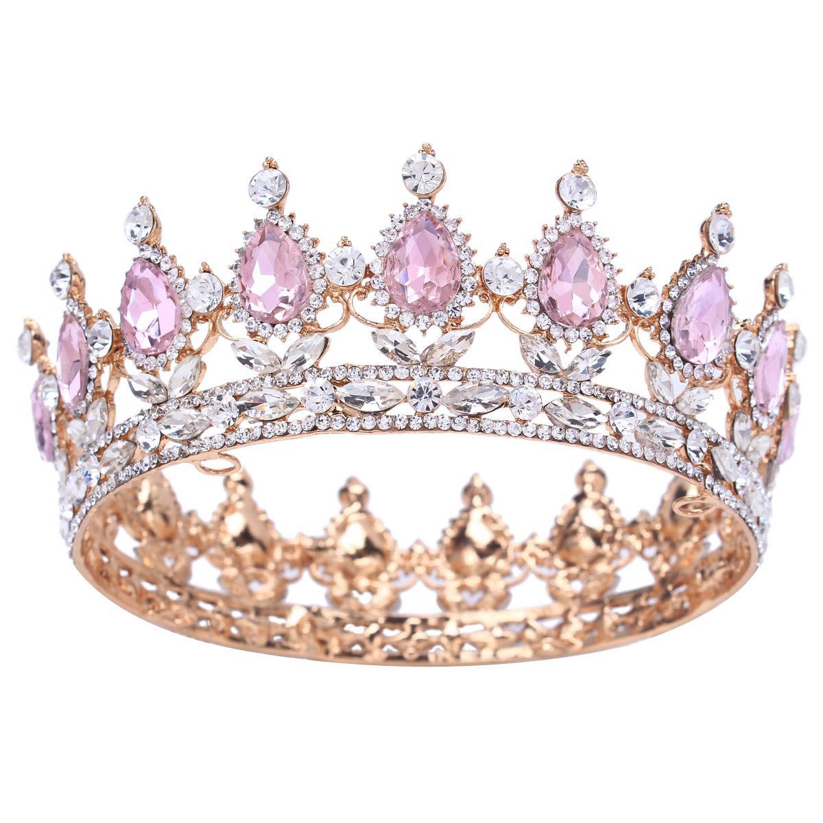 Crystal Queen Crown Rhinestone Wedding Tiara Headband Princess Crown