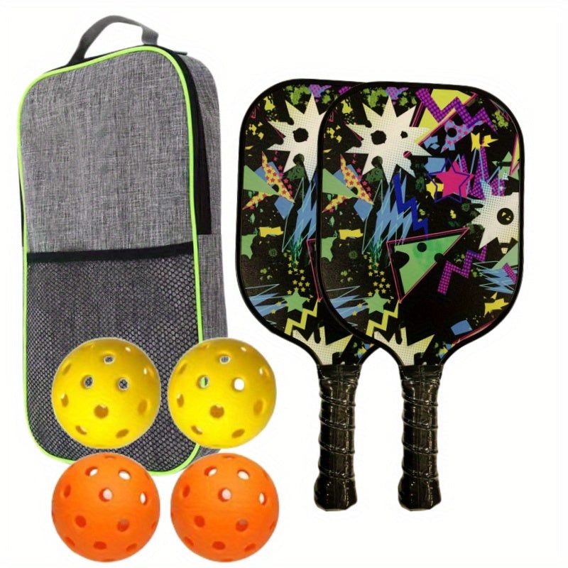 Fiberglass Pickleball Racket w/ Cushioning & Polypropylene Core - 11.99 cm Grip