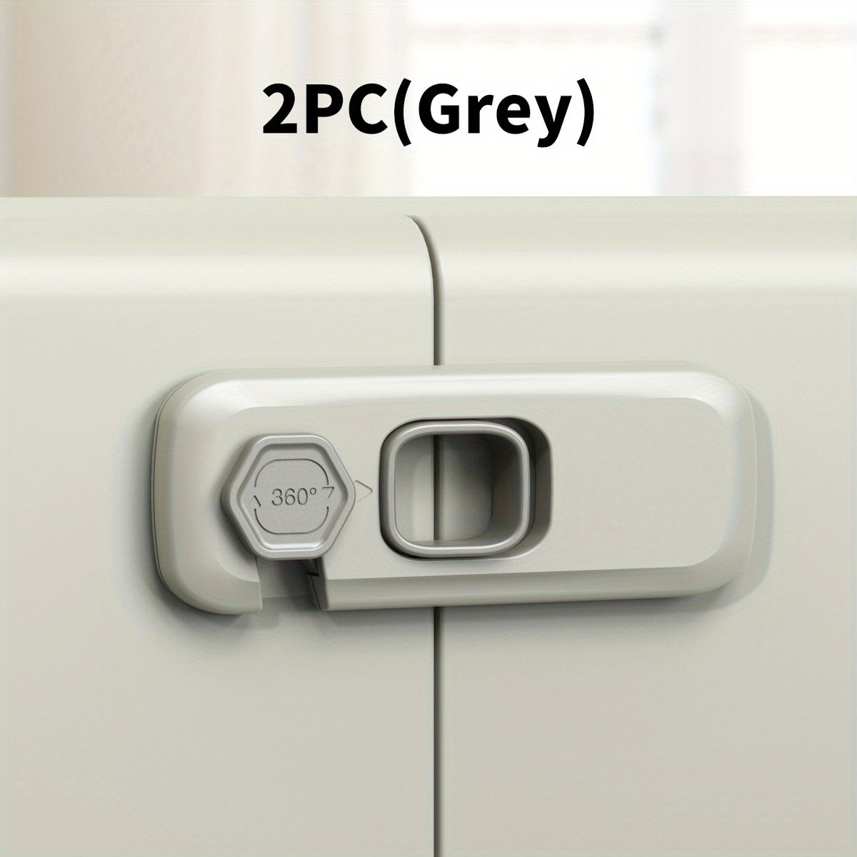 2pcs Child Safety Locks, No Drilling, Kitchen Drawer & Cabinet