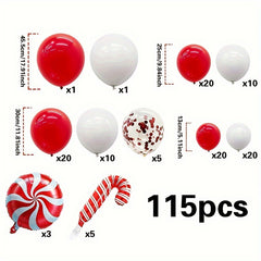 115pcs Christmas Balloon Set Party Supplies