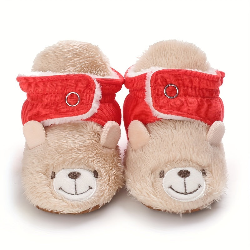 Cartoon Soft Warm Plus Fleece Boots for Baby Boys