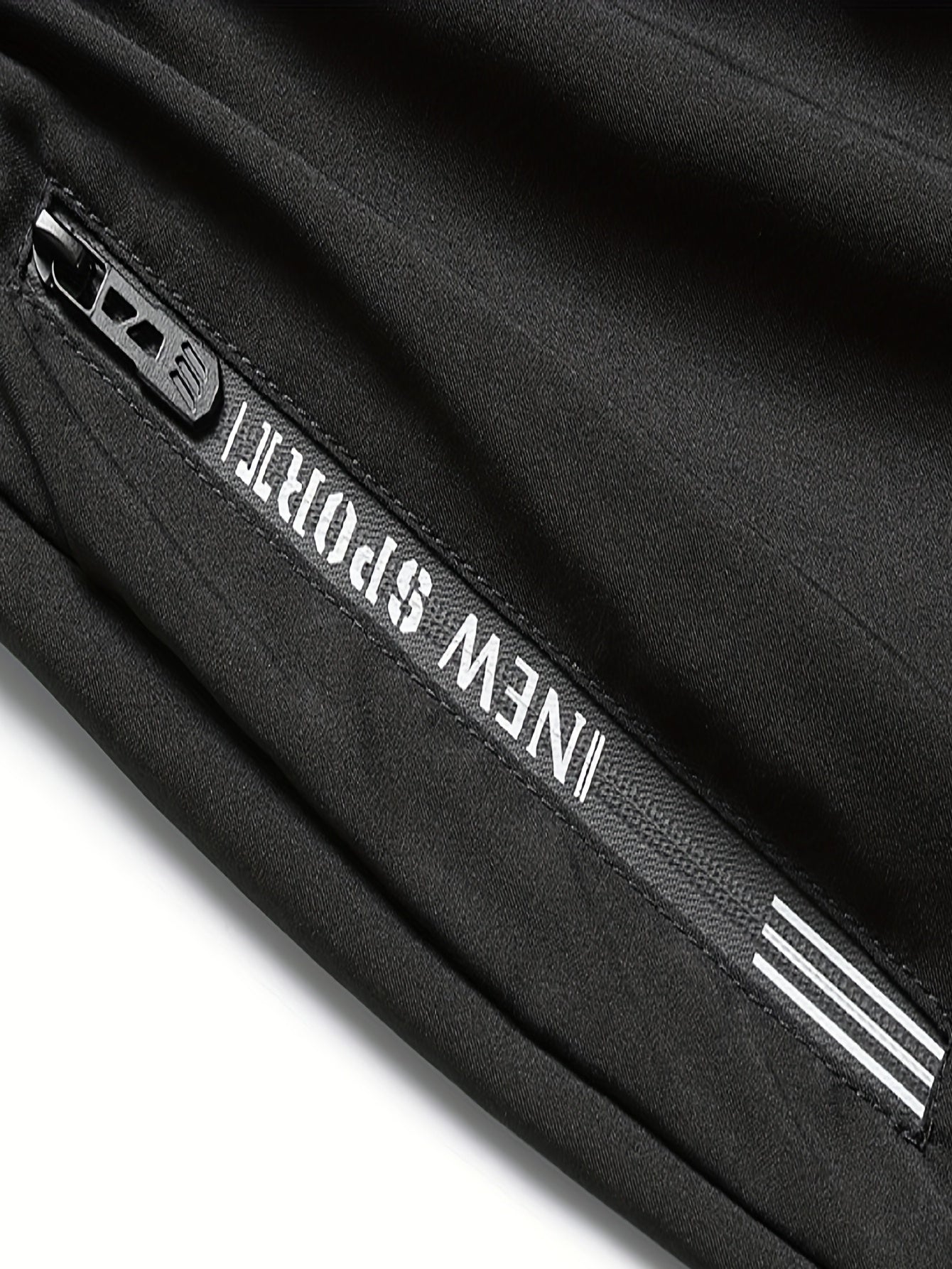 Men's Active Shorts with Zipper Pockets and Drawstring Waist
