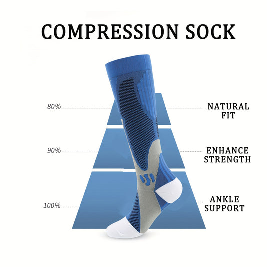 Nylon Compression Socks 15-20 mmHg Over the calf for Women & Men