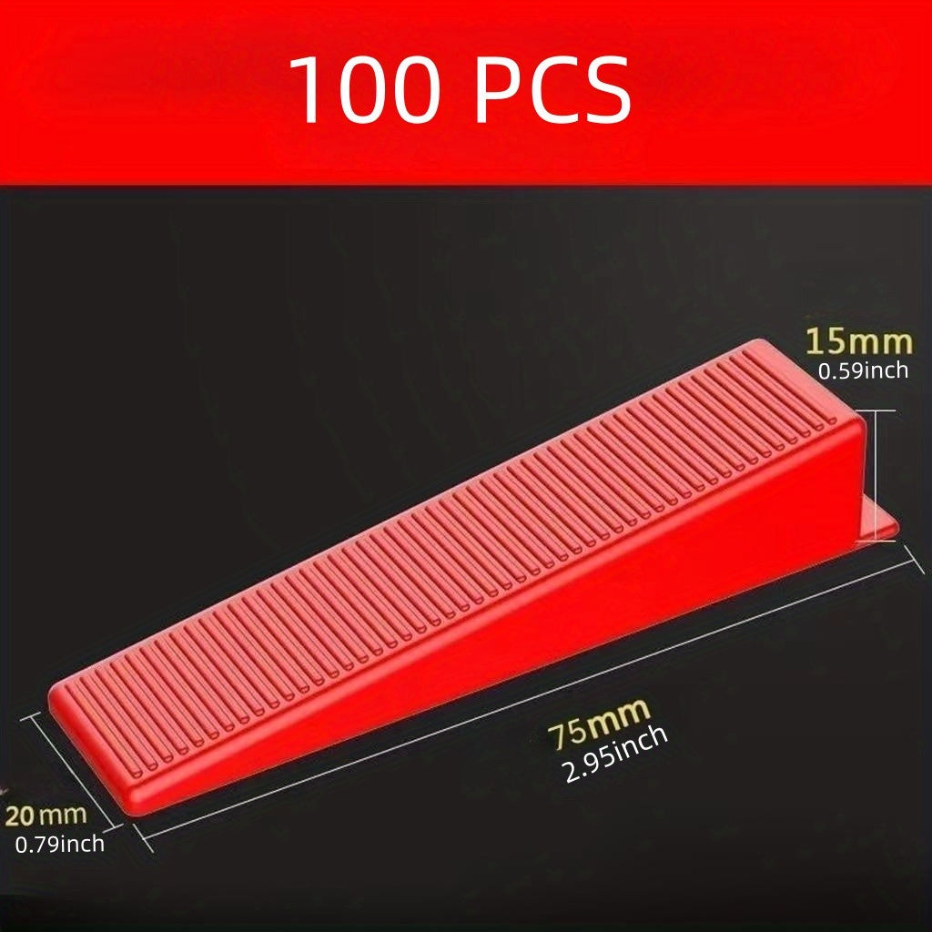 100pcs Tile Leveling System Plastic Wedges Tile Leveling Clips