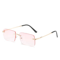 Unisex Rimless Square Sunglasses
