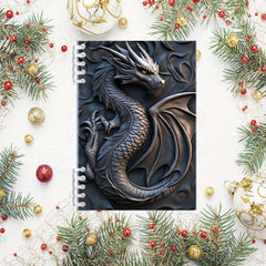 Dragon Carving Notebook Durable Hardcover Perfect Students & Professionals