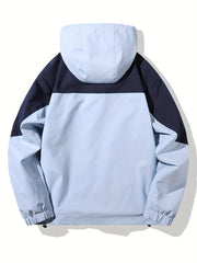 Men's Military Style Hooded Jacket Windproof Zip Up Coats