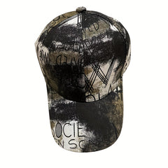 Vintage Graffiti Print Baseball Cap Casual Hip Hop Dad Hat Adjustable Sunscreen