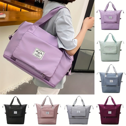 Foldable Travel Duffle Bag Portable Sports Gym Carry On Weekender Bag