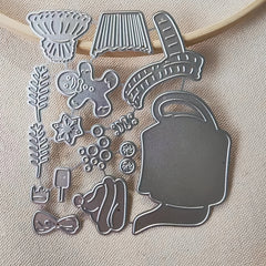 1pc Christmas Teacup Metal Cutting Dies Stencil for Card Making DIY Scrapbooking
