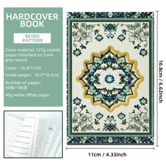 Peacock Green Floral Notebook with Magnetic Closure