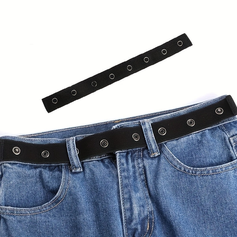 Buckleless Jeans Belt for Women Men Elastic Invisible Casual Belt