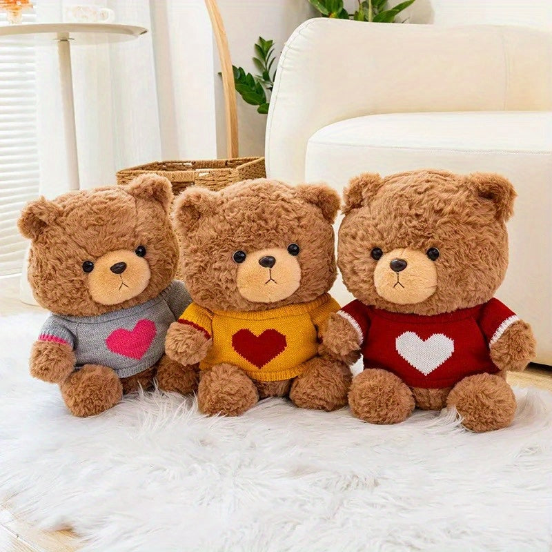 Soft Teddy Bear Sweater Plush Toy for Home Decoration