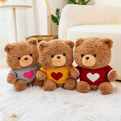 Soft Teddy Bear Sweater Plush Toy for Home Decoration