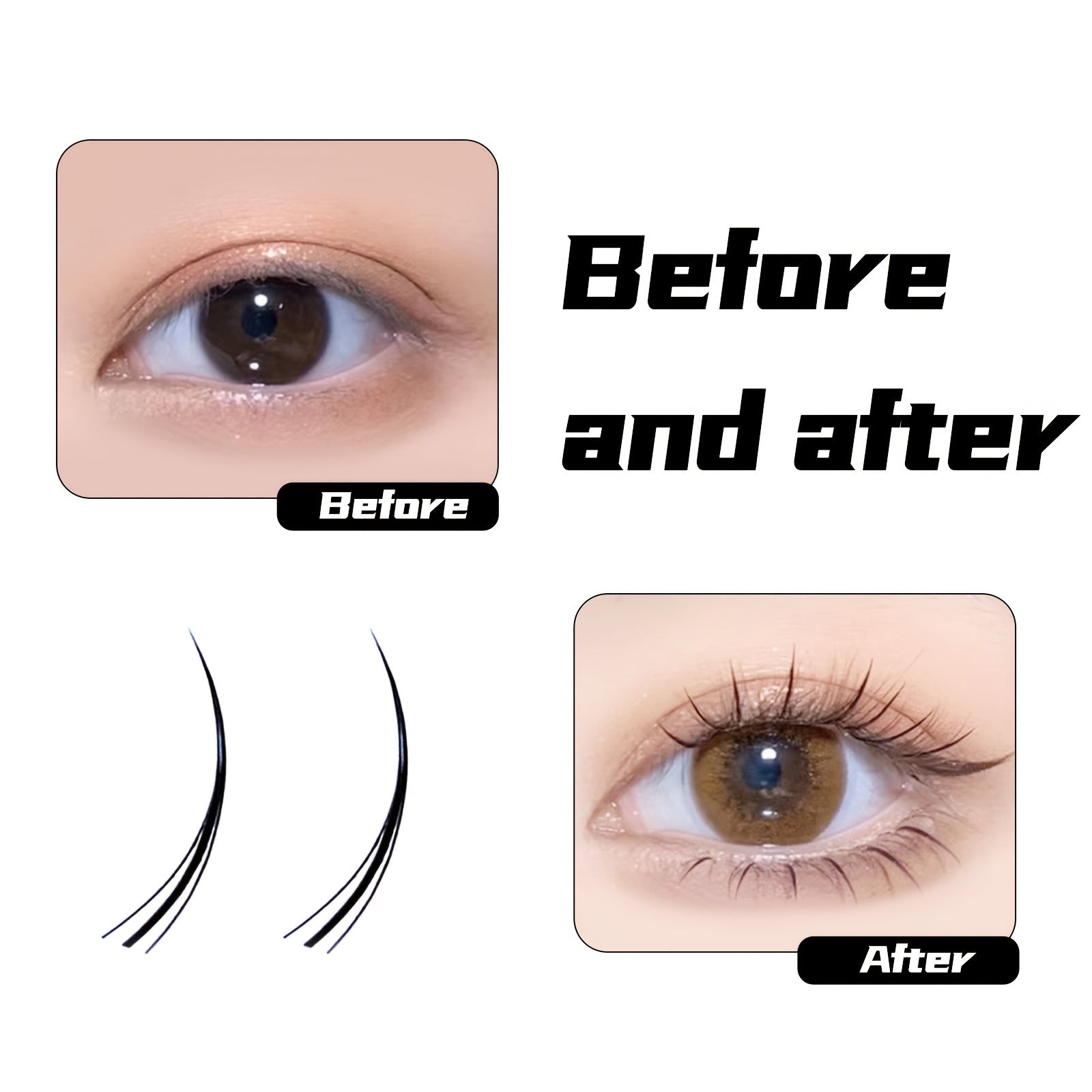 M Shape Grafted Eyelashes Natural Individual Lashes Cluster