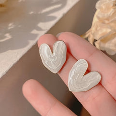 Heart Stud Earrings Personality Ear Jewelry For Women