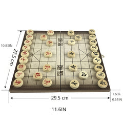 Wooden Chess Set Kids Foldable Chess Set Traditional Strategy Game Portable