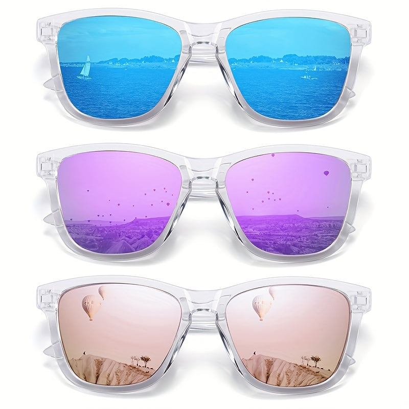 3pcs Polarized Sunglasses For Women Men Classic Retro UV400 Sun Shades
