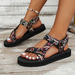 Women's Geometric Pattern Flat Sandals