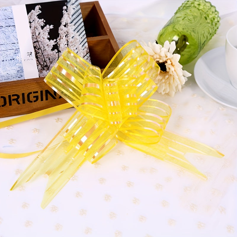 10pcs Colorful Gift Wrapping Raffia Ribbon for Birthdays and Christmas