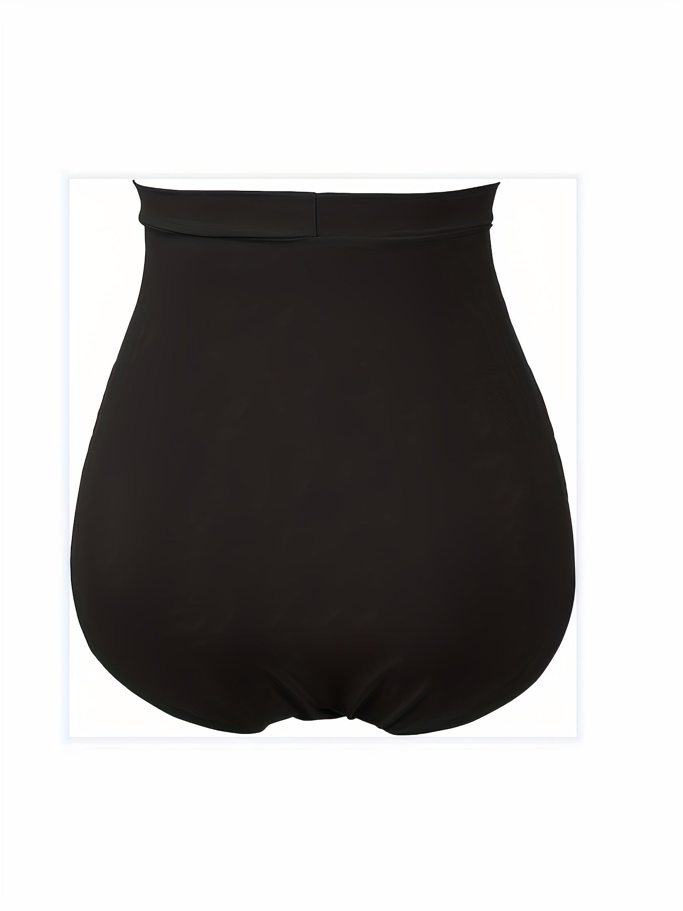  Solid Ruched High Waist Bikini Bottoms