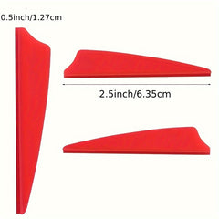12pcs Archery Arrow Feather 6 Vanes Fletches Plastic Feathers For Arrows Fletchi