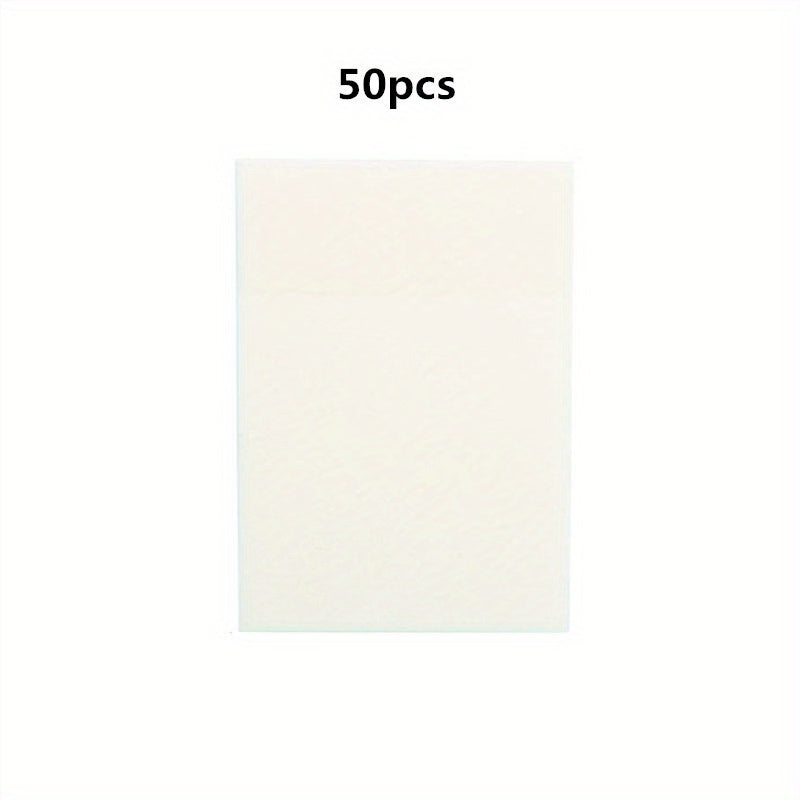 50 Transparent Paper Stickers Memo Pad Bookmark Pen Memo Stickers