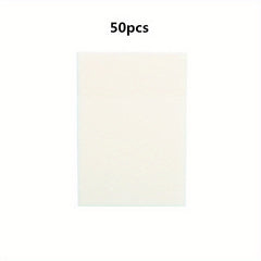 50 Transparent Paper Stickers Memo Pad Bookmark Pen Memo Stickers