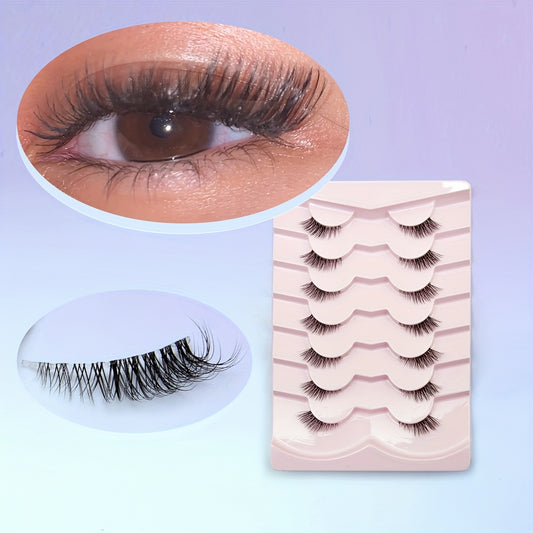 Long Thick Curly False Eyelashes: 7 Pairs