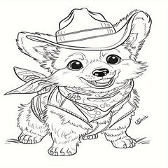Dogs Coloring Book for Adults & Teens, Relaxation, 22 Pages