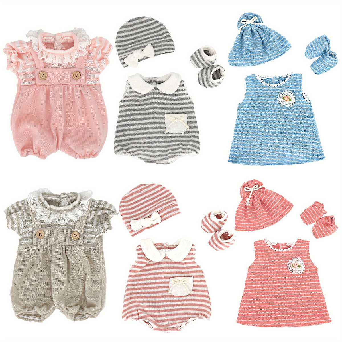 6 Sets Doll Clothes Gift for 14 18 Inch Infant Baby Dolls