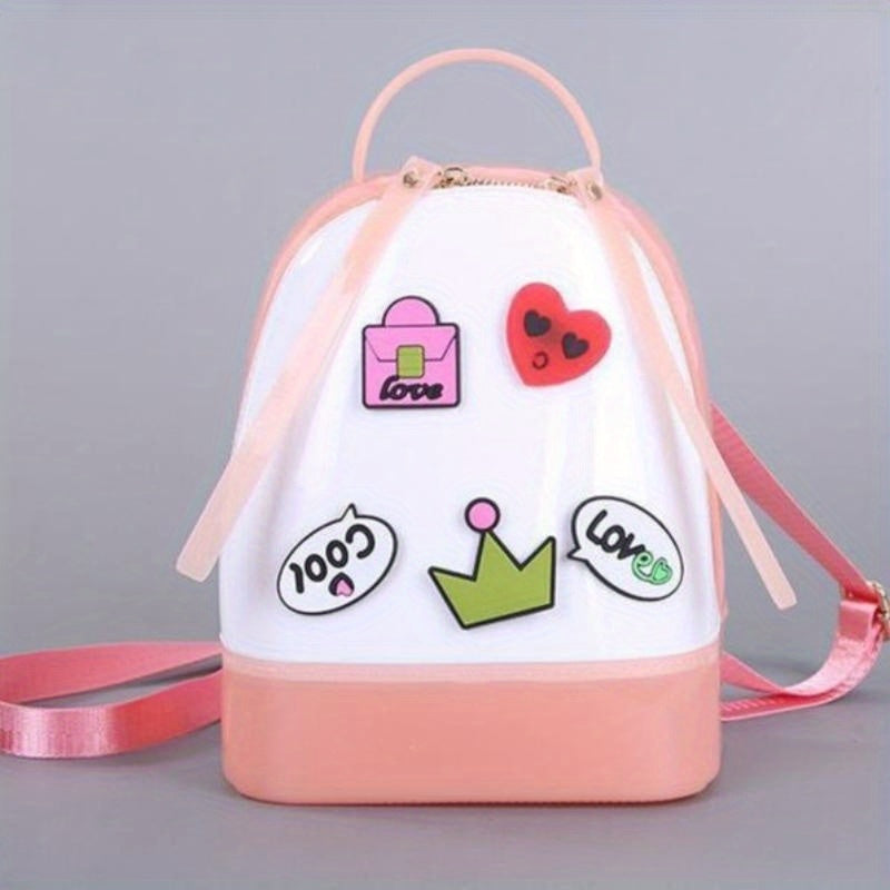 Candy Jelly Backpack Girls Travel Bag Casual Shopper Bag