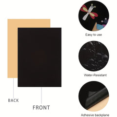 3pcs Peel and Stick Felt Board Adhesive Backing Self Adhesive Flocking Cloth