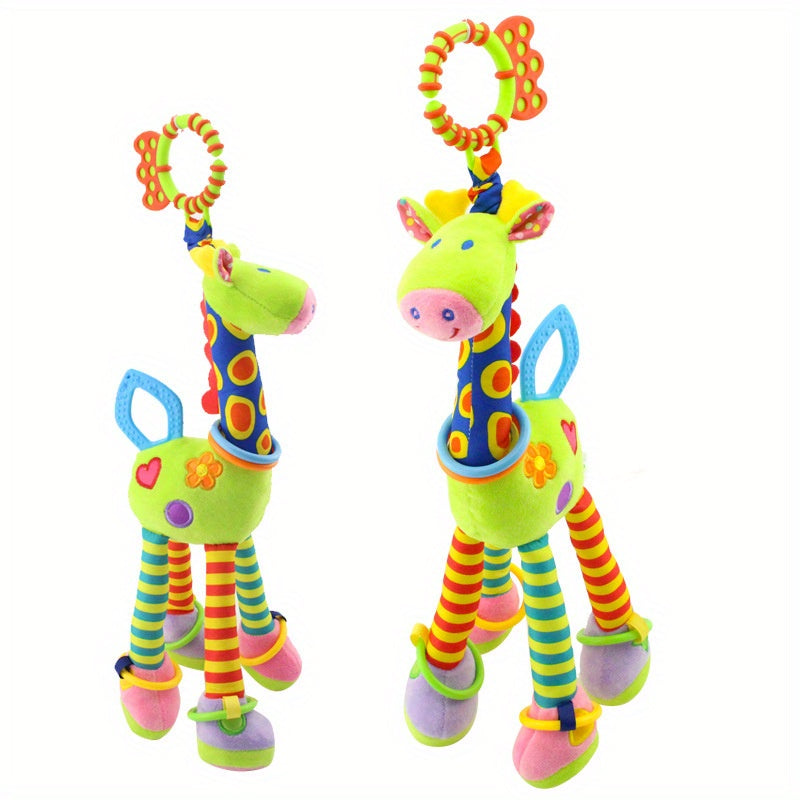 Cute Giraffe Baby Toy for 0-1 Year Olds Plush Comfort Safety Bell Rattle