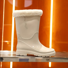 Women's Cremy Mid Calf Boots Fleece Liner Rain Boots