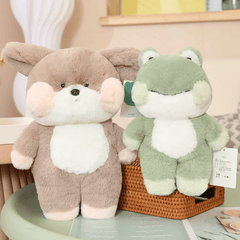 Plush Frog Soft Green Stuffed Animal Big Smile Mint Huggable Teens Adults Gift P