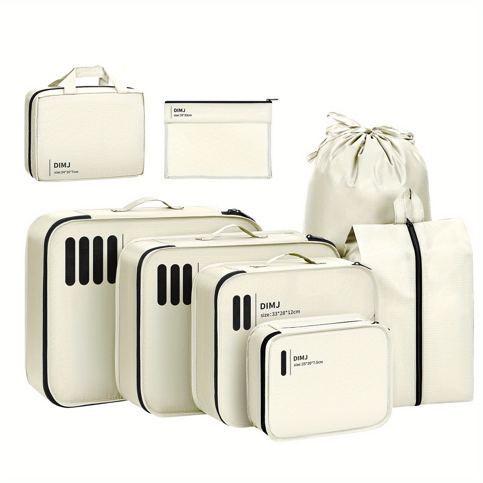 8 Pcs Packing Cubes For Travel Luggage Organizers Lightweight Travel Bags