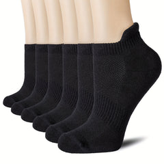 6 Pairs Low Cut Ankle Socks for Running Breathable Moisture Wicking Durable