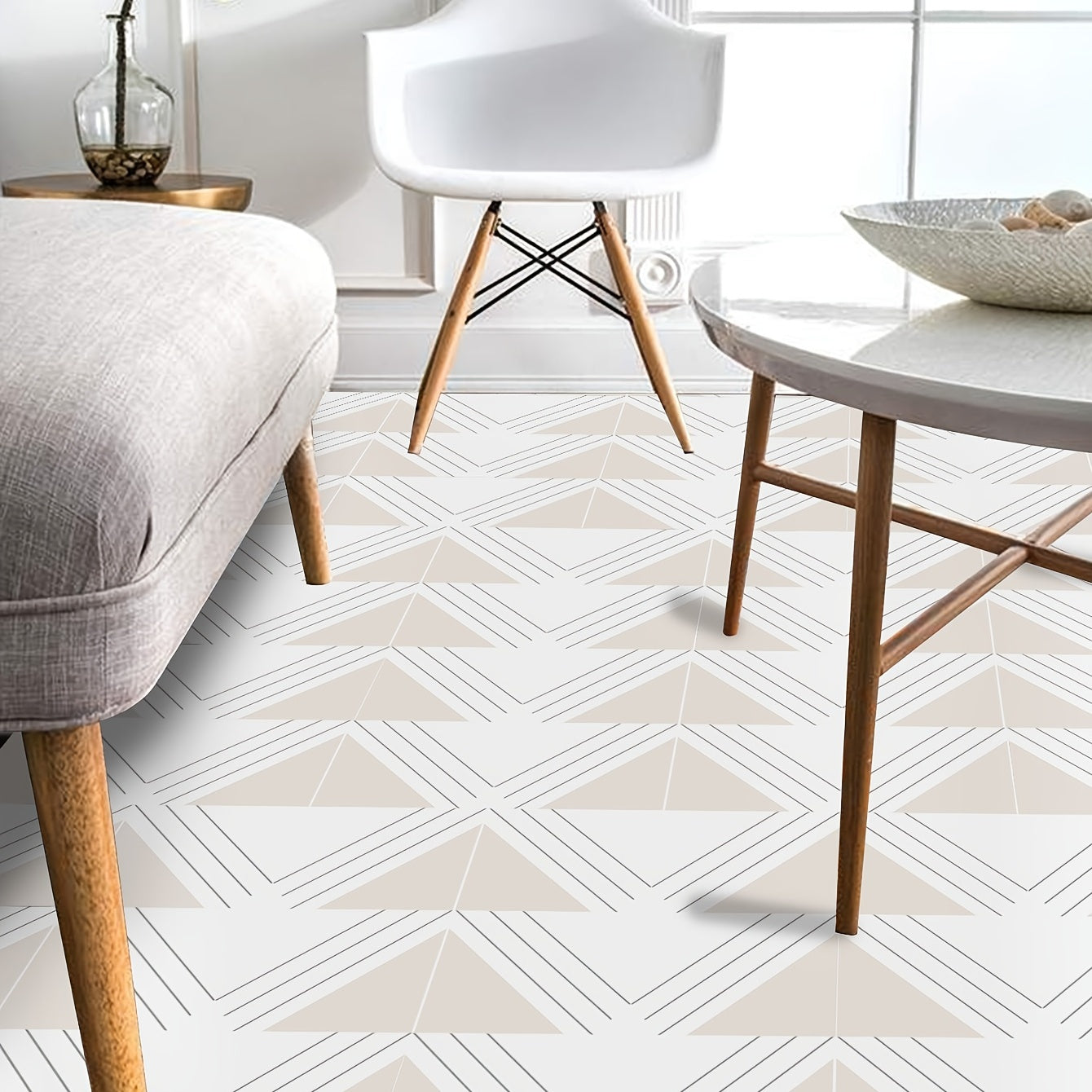 Scandi Vinyl Stair Sticker Peel Stick Waterproof Riser