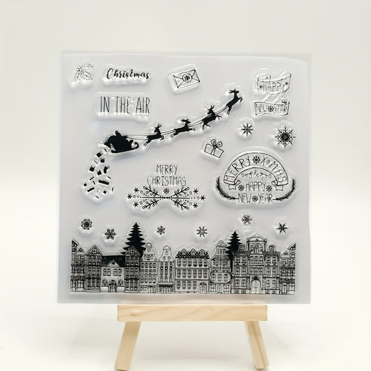 1pc Christmas Deer DIY Painting Tool Silicone Stamp